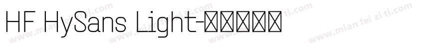HF HySans Light字体转换
